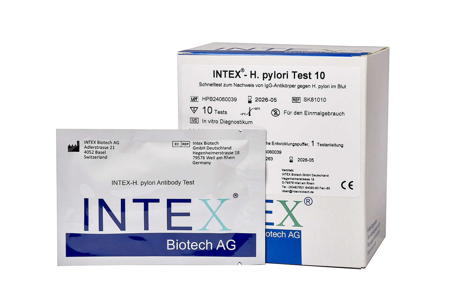 INTEX Helicobacter Pylori Bluttest 10 Stk – Bild 2